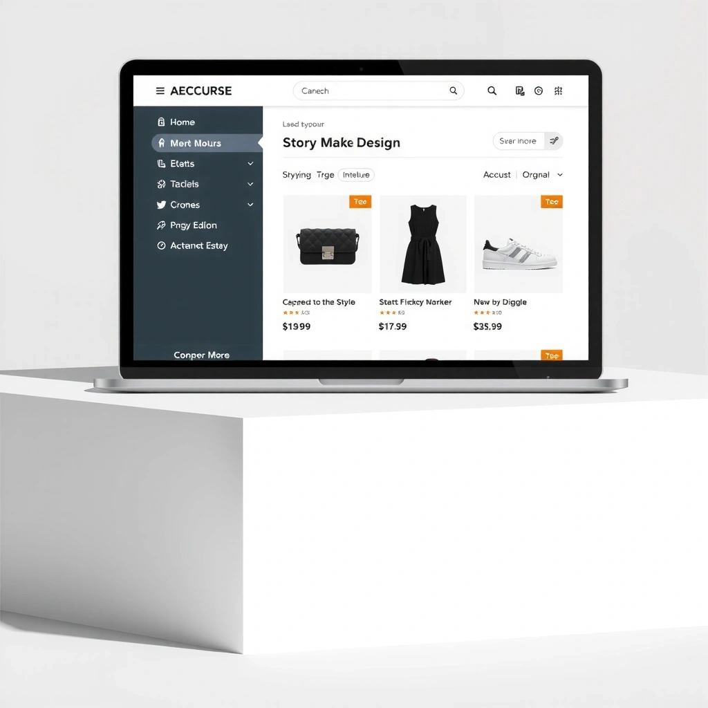 E-commerce platform design demonstrating user-friendly shopping experience