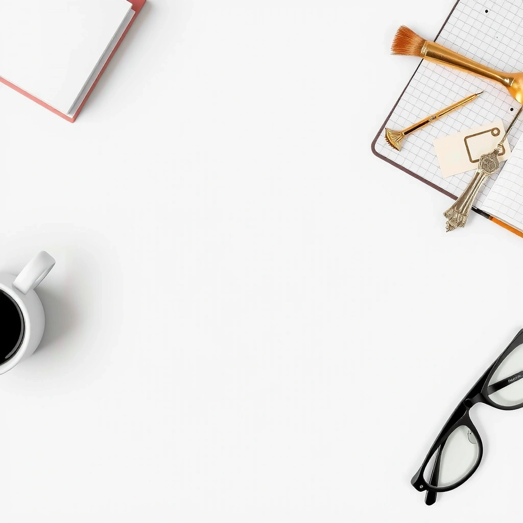 Minimalist workspace showcasing design principles and visual balance